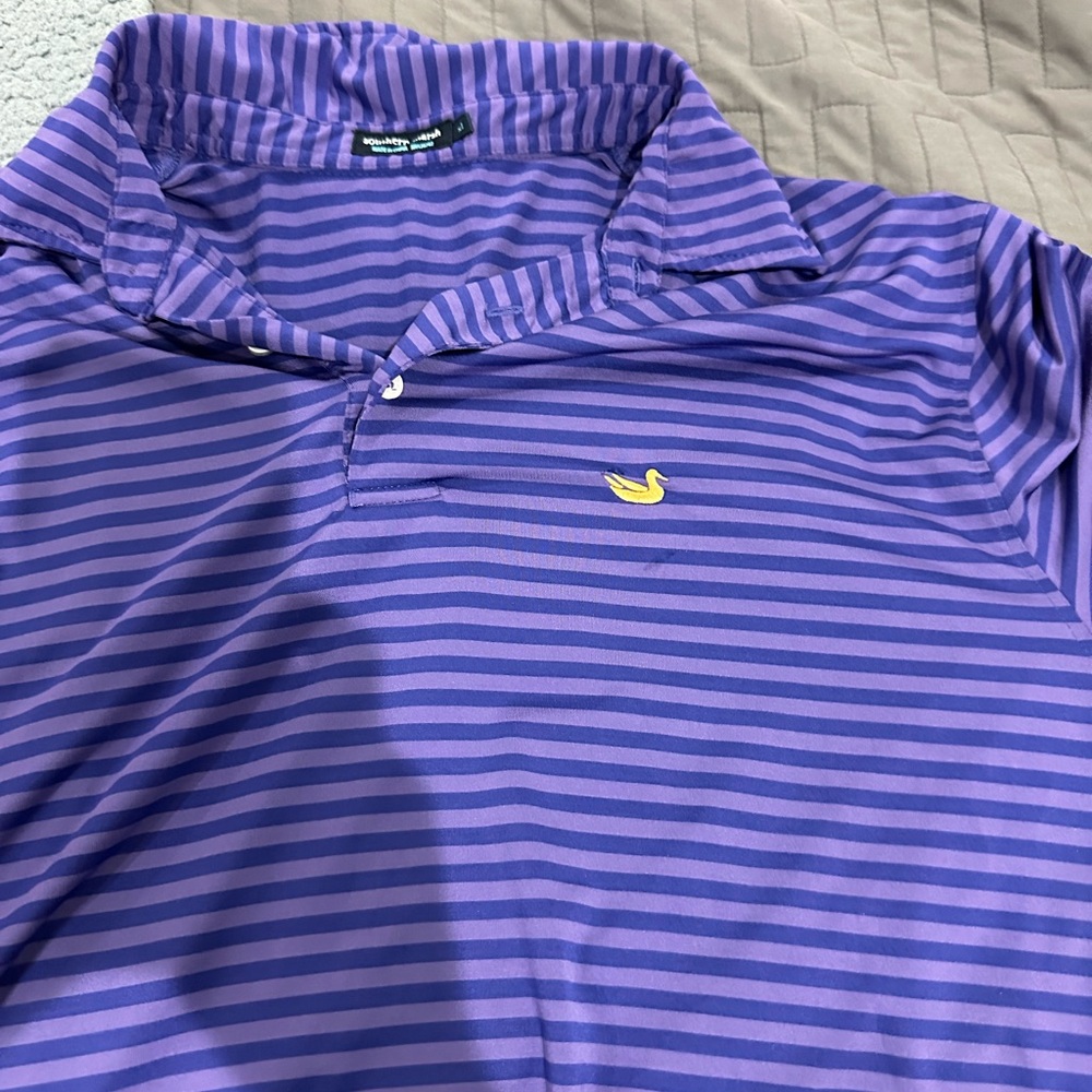 Southern Marsh Purple and Lavender Striped Polo